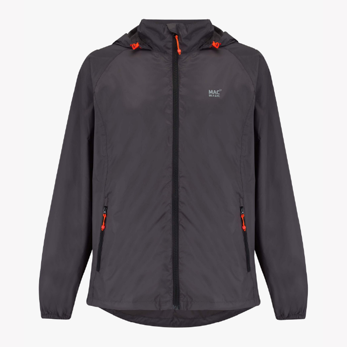 Mac In A Sac Origin 2 Adult Waterproof Rain Jacket - Charcoal