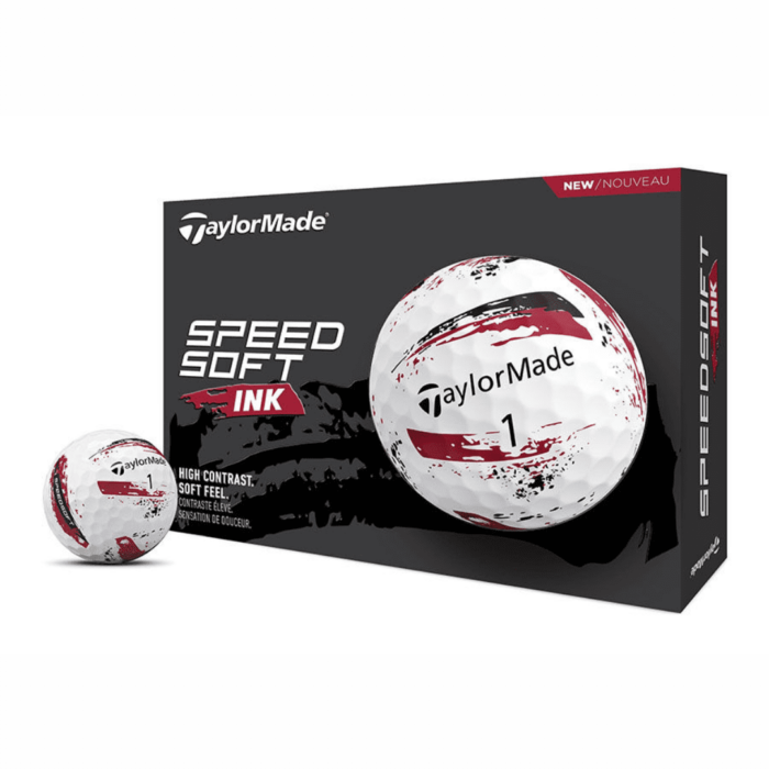 Taylormade SpeedSoft Golf Balls Ink - Red